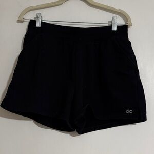 Black alo low key sweat shorts